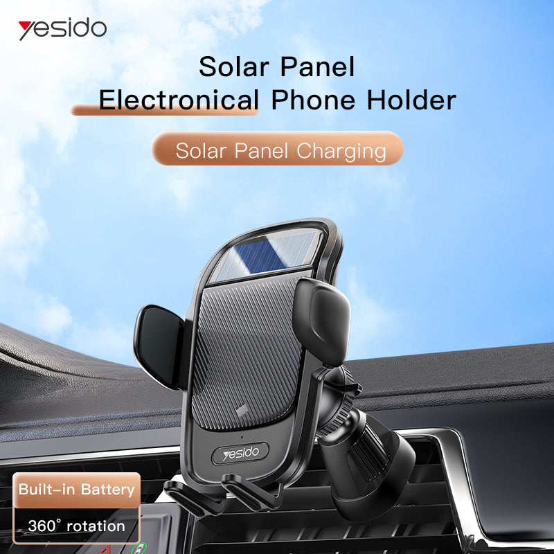 Yesido C164 Solar Panel Phone Charging & Phone Car Holder