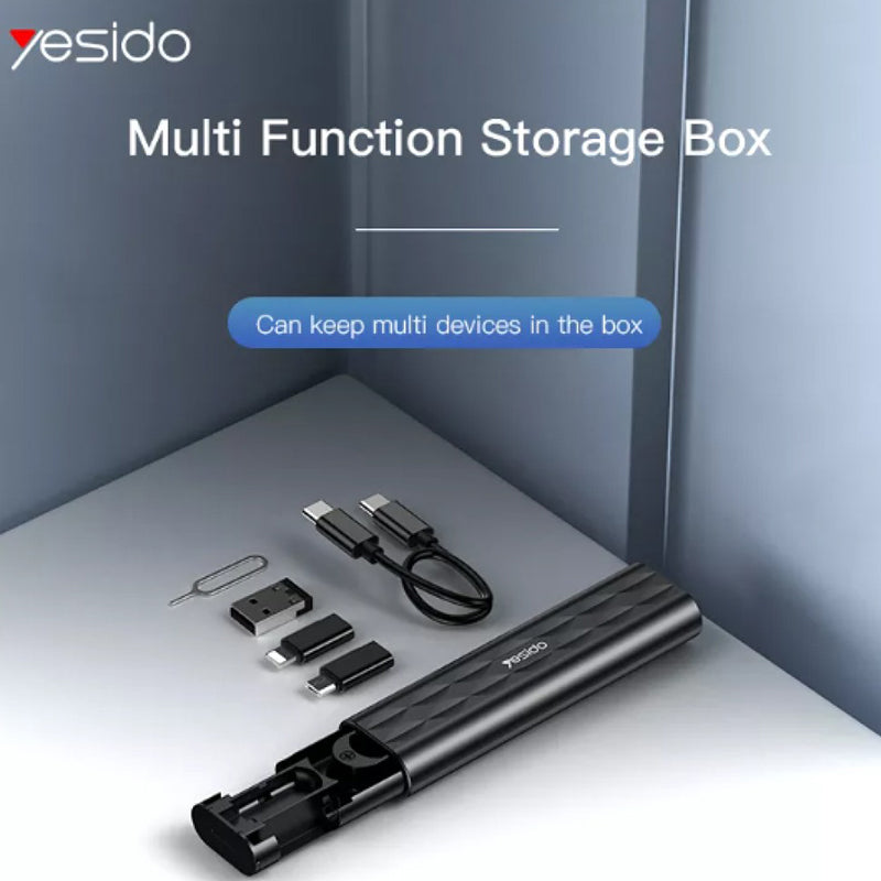 Yesido Multifunctional storage box 6 in 1 mobile phone USB data cable design