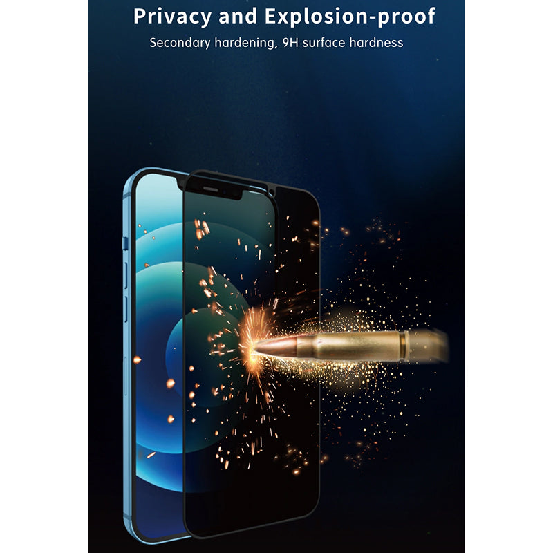 WIWU IPRIVACY HD ANTI-PEEP TEMPERED GLASS SCREEN PROTECTOR 2.5D FOR IPHONE - TRANSPARENT